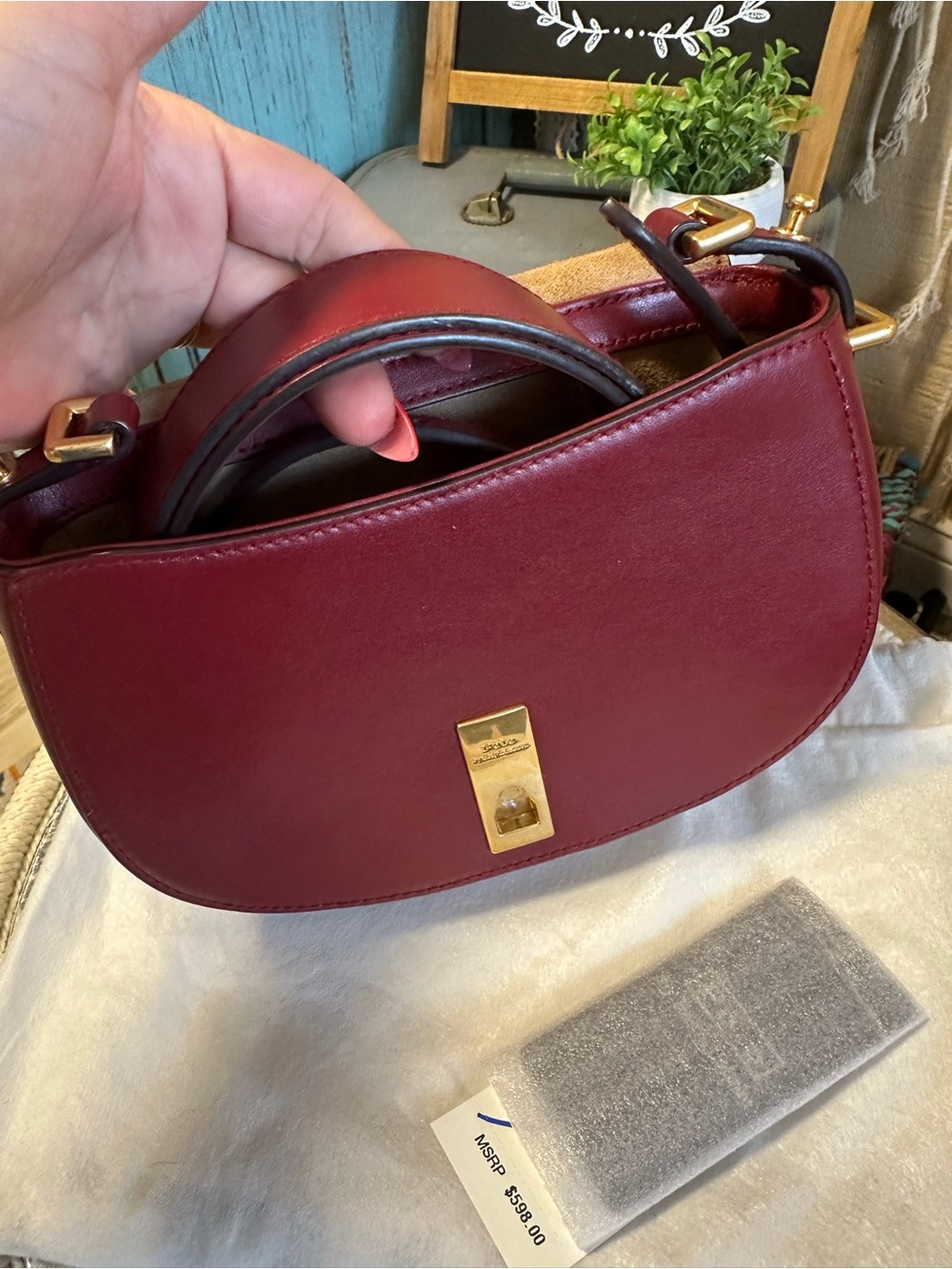 NWT* Ralph Lauren Polo calfskin ID Saddle Bag